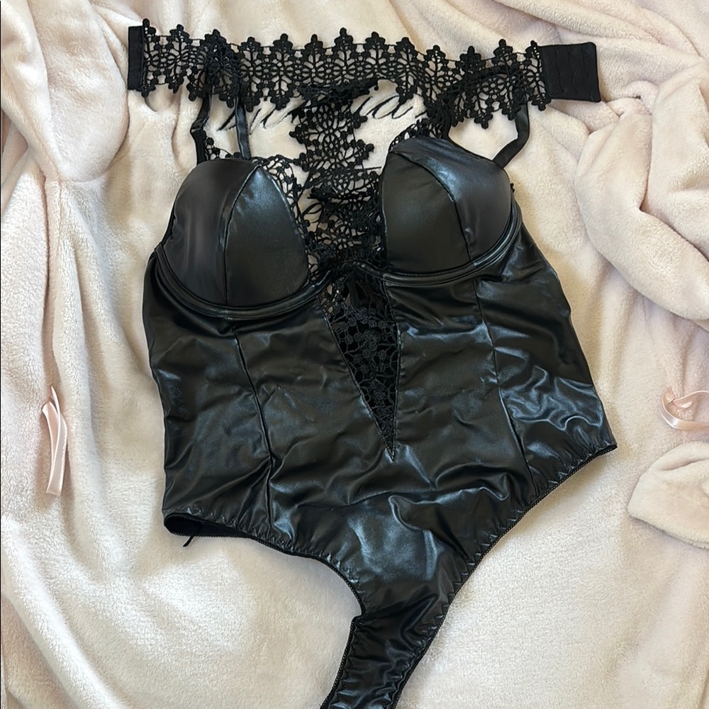 Elegant Black Lace Bodysuit